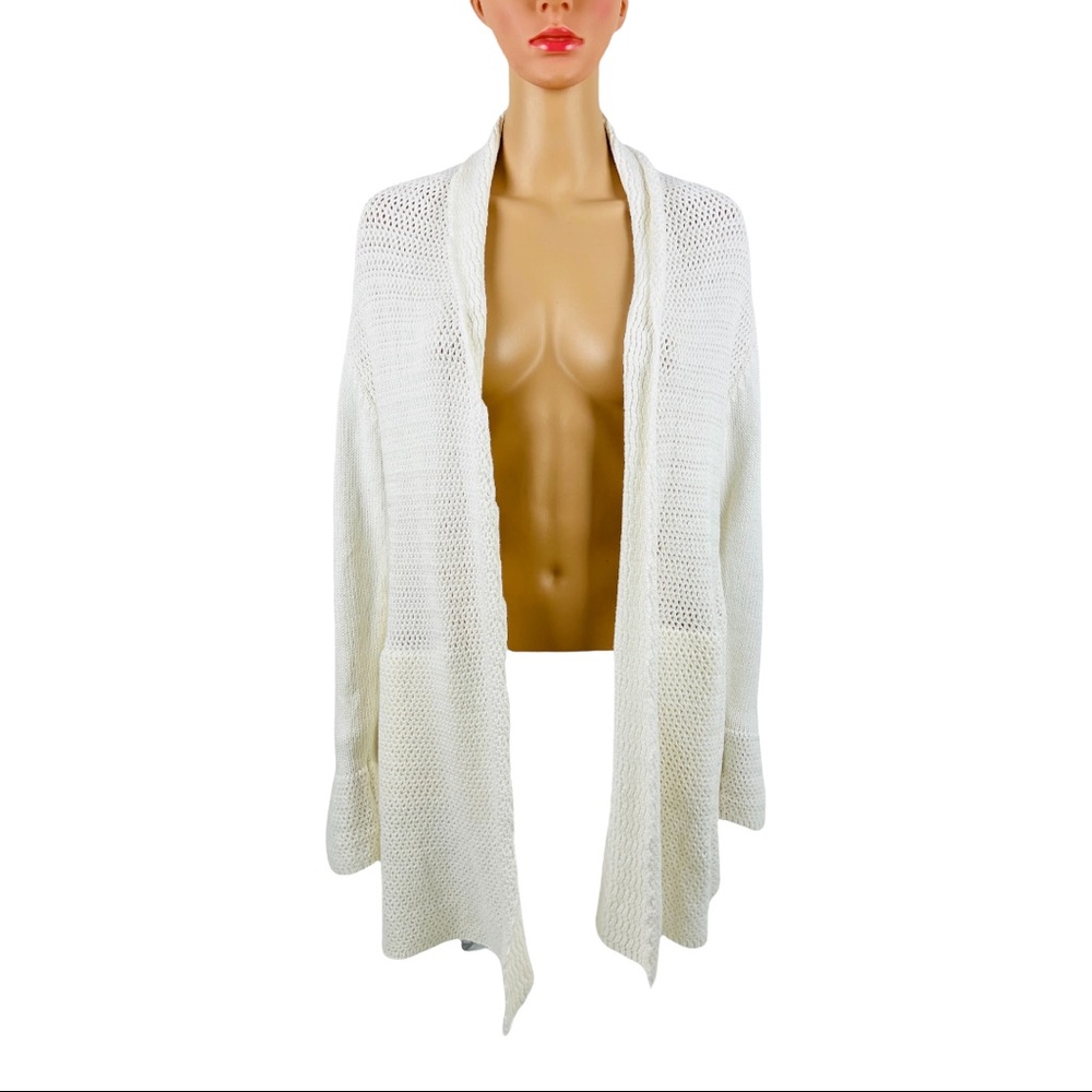 Margaret O'Leary Cream Open-Front Cardigan